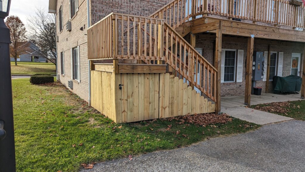 Custom under-stair storage space created by PA Homebase construction 
